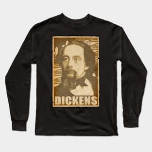 Charles Dickens Propaganda Pop Art Long Sleeve T-Shirt